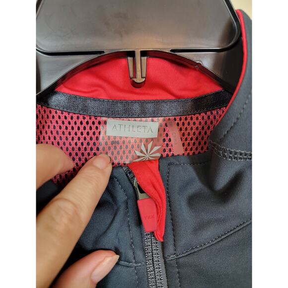 Athleta Womens Athletic Zip Up Jacket Vest Sleeveless Zipped Pocket Gray Medium - Picture 2 of 7